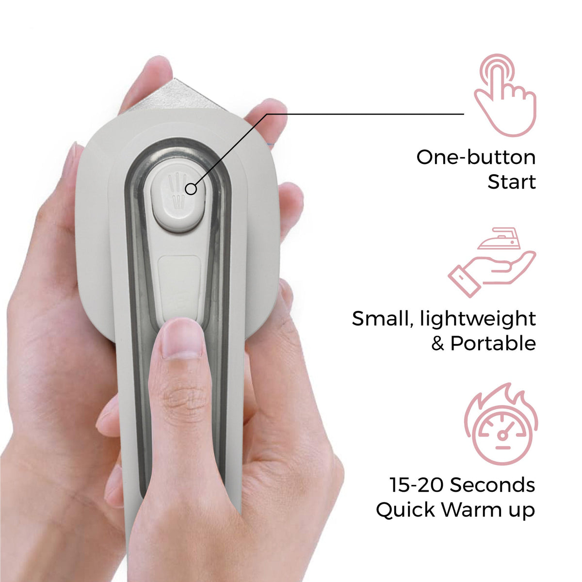 Travel Essentials Bundle: Digital Luggage Scale, Handheld Garment Steamer & Portable Travel Iron-3