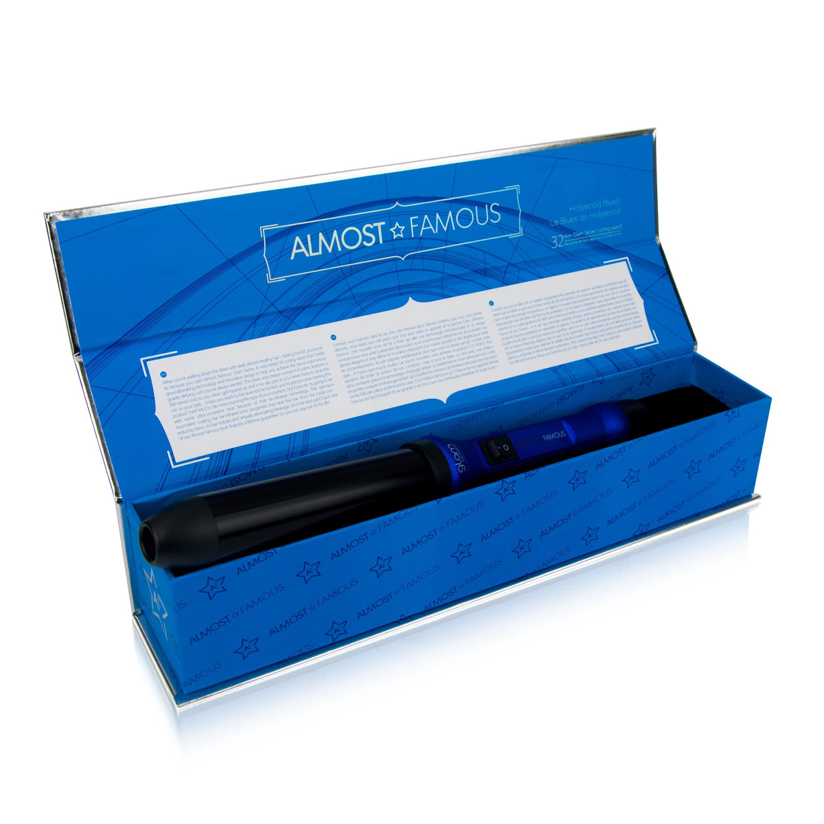 Hollywood Blues hair curling wand, close-up view