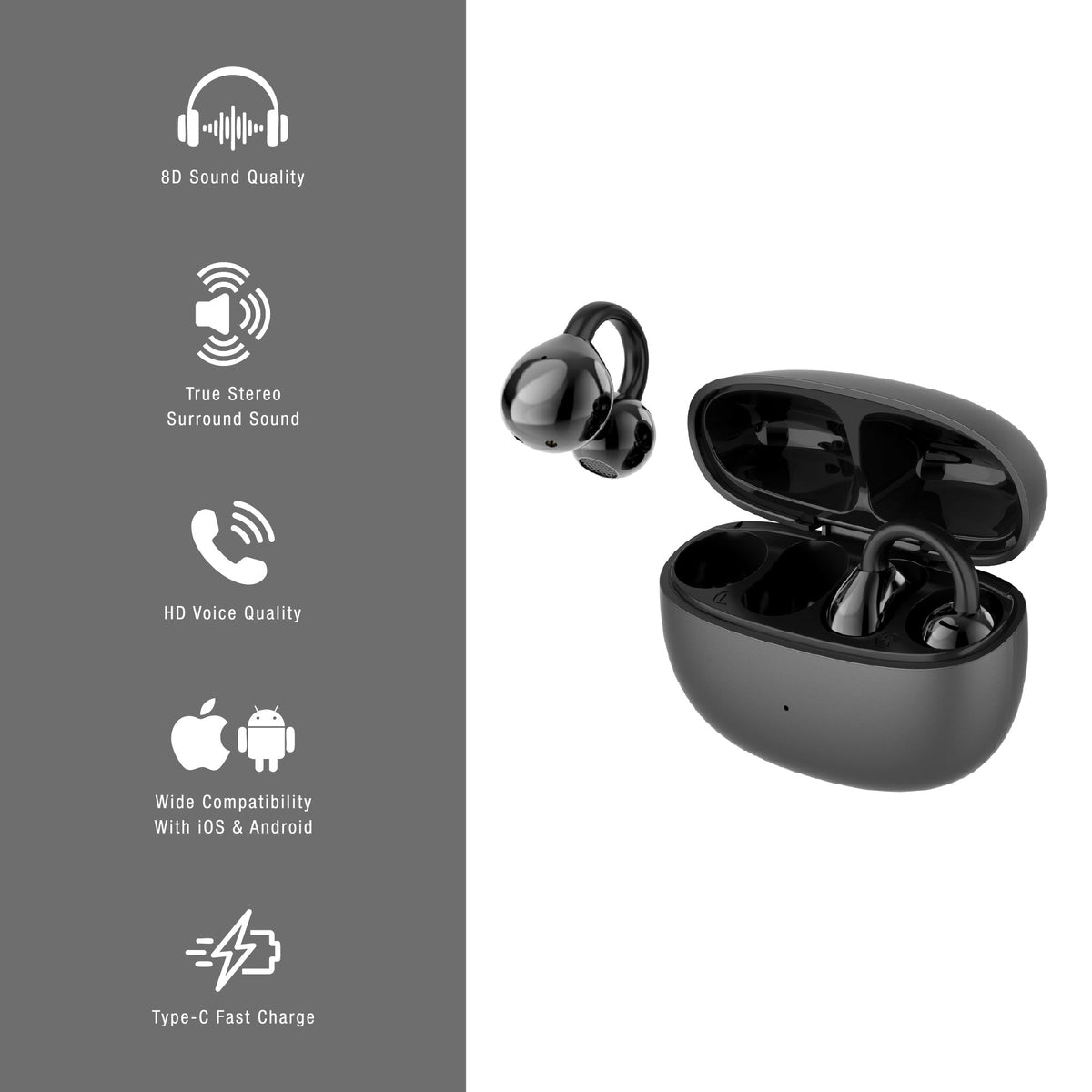 Pursonic True Wireless Stereo Earbuds – Immersive Sound, Compact Design, All-Day Comfort-1