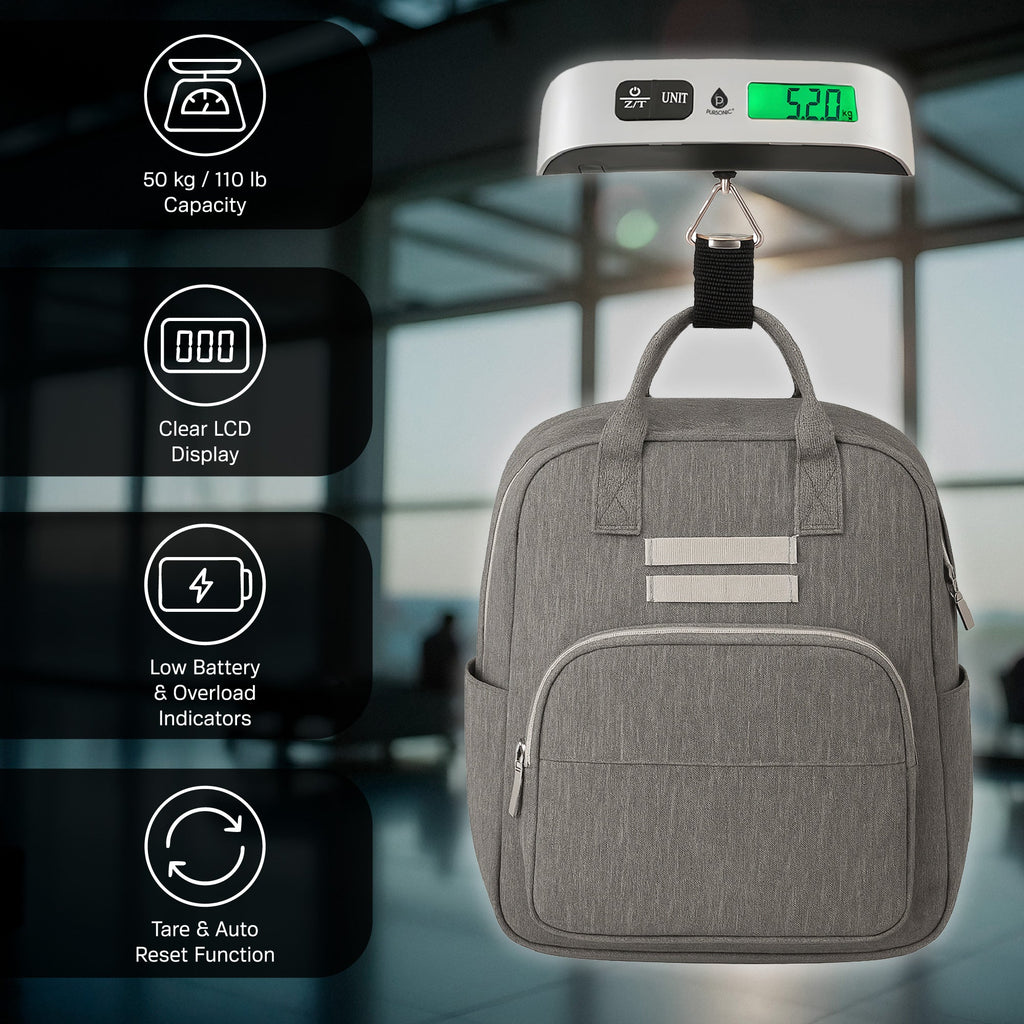 Travel Essentials Bundle: Digital Luggage Scale, Handheld Garment Steamer & Portable Travel Iron-1