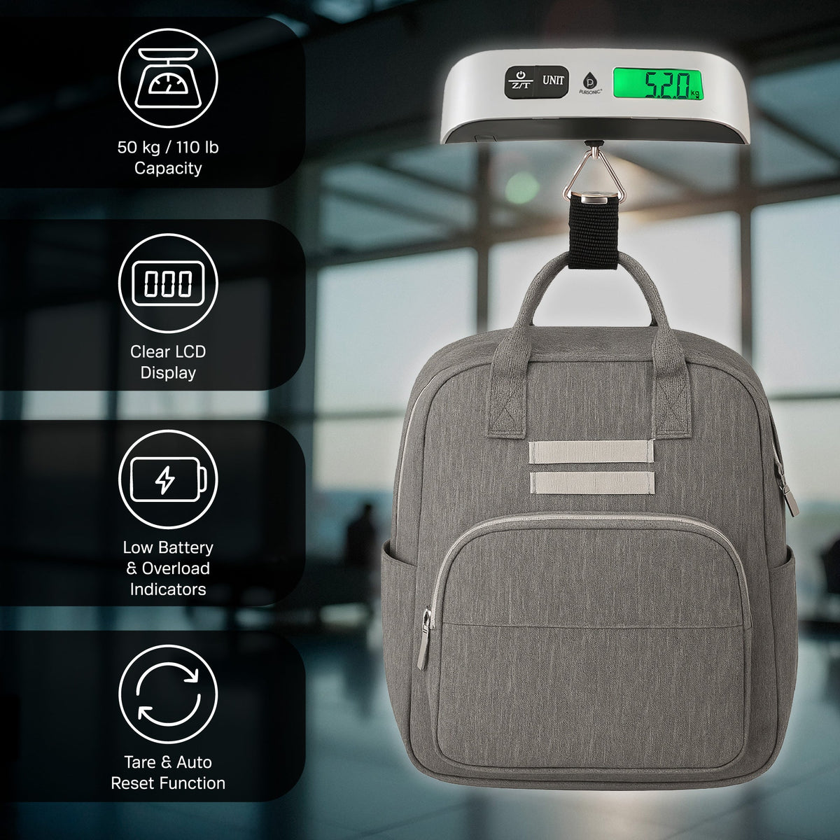 Travel Essentials Bundle: Digital Luggage Scale, Handheld Garment Steamer & Portable Travel Iron-1